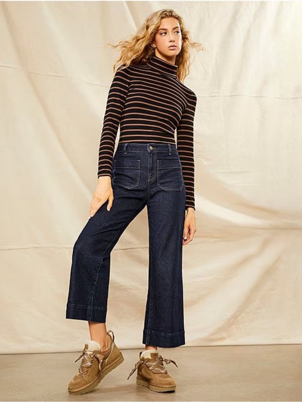 Sanctuary the Marine Crop Standard Rise Wide Leg Denim NWT